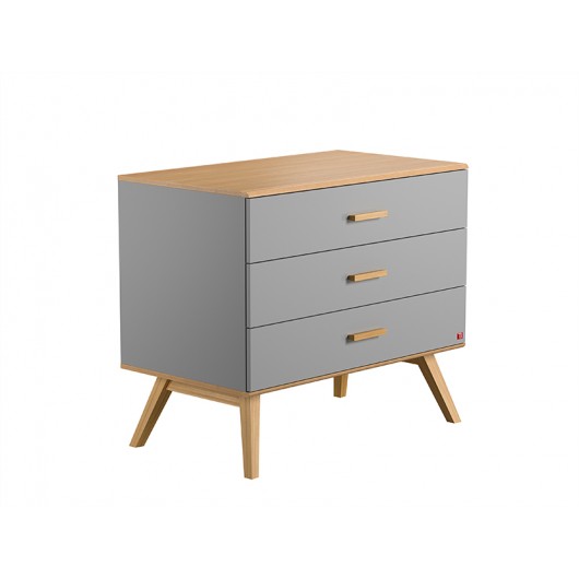 Chambre complète Vox Baby Nautis Grey/Oak avec lit évolutif 70 x 140 cm