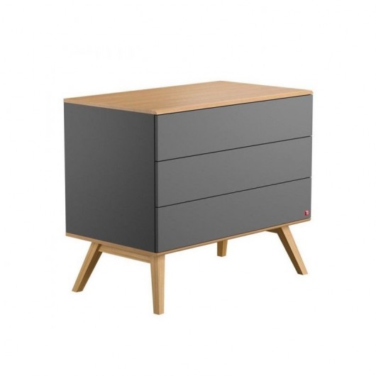 Chambre complète Vox Baby Nature Gris foncé avec lit évolutif 70 x 140 cm