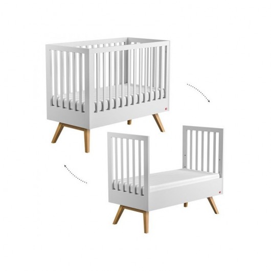Chambre complète Vox Baby Nature Blanc avec lit évolutif 70 x 140 cm