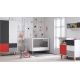 Chambre complète évolutive Vox Baby Concept White/Graphite/Grey/Red avec lit 70 x 140 cm