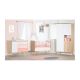 Chambre complète Sauthon Seventies - Version tiroirs roses