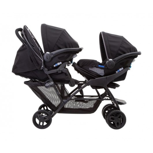 Vends poussette double graco, 2 bases isofixet 2 cosy - Petite