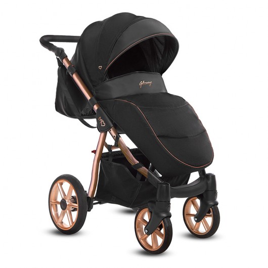 Poussette combinée Mommy - nacelle Glossy Rose Gold