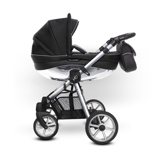 Poussette 3 en 1 Mommy - nacelle - coque Glossy Silver