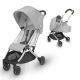 Poussette combinée Uppababy Minu Devin Gris Clair/Alu - Nacelle souple