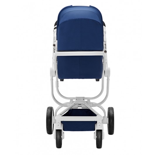 Poussette combinée Qtus Spider Bleu/Blanc - Nacelle Bleu