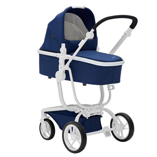 Poussette combinée Qtus Spider Bleu/Blanc - Nacelle Bleu