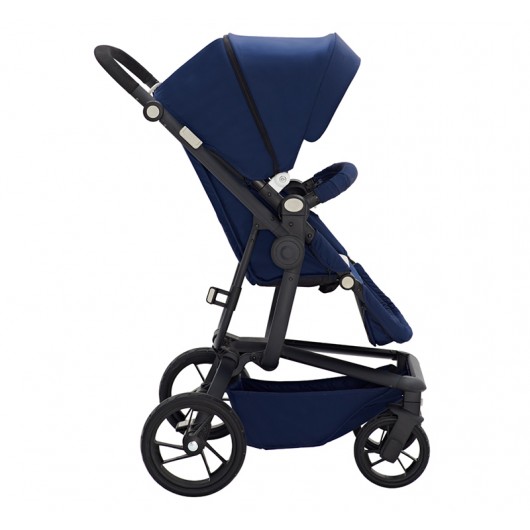 Poussette combinée Qtus Spider Bleu/Noir - Nacelle Noir