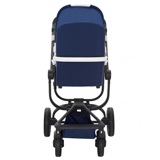 Poussette combinée Qtus Spider Bleu/Noir - Nacelle Noir