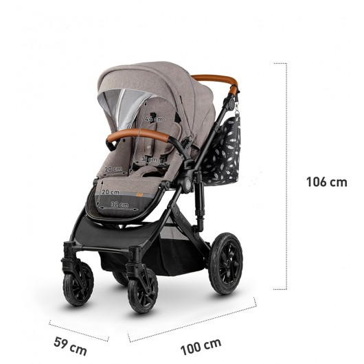 Poussette combinée Kinderkraft Prime 2020 Beige