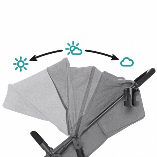 Poussette Kinderkraft Grande City Grey