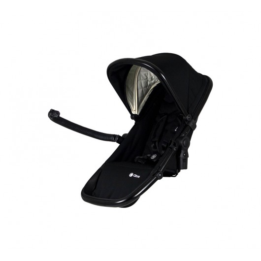 Second siège pour poussette Qtus DuetPro Plein Noir - cadre noir
