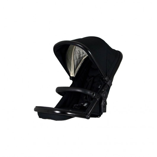 Second siège pour poussette Qtus DuetPro Plein Noir - cadre noir