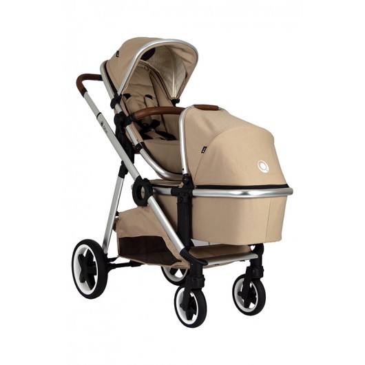Poussette combinée Qtus DuetPro Moka + nacelle