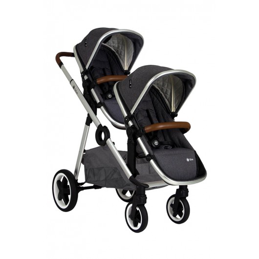 Second siège pour poussette Qtus DuetPro Gris foncé