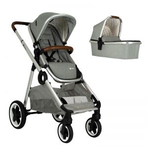 Poussette combinée Qtus DuetPro Gris clair + nacelle