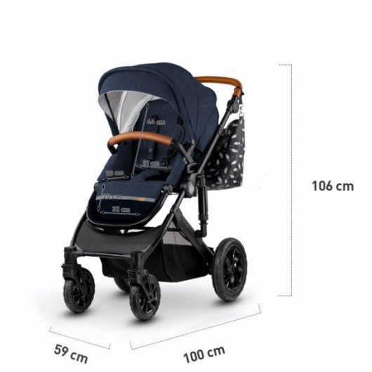 Poussette 3 en 1 Kinderkraft Prime 2020 Deep Navy