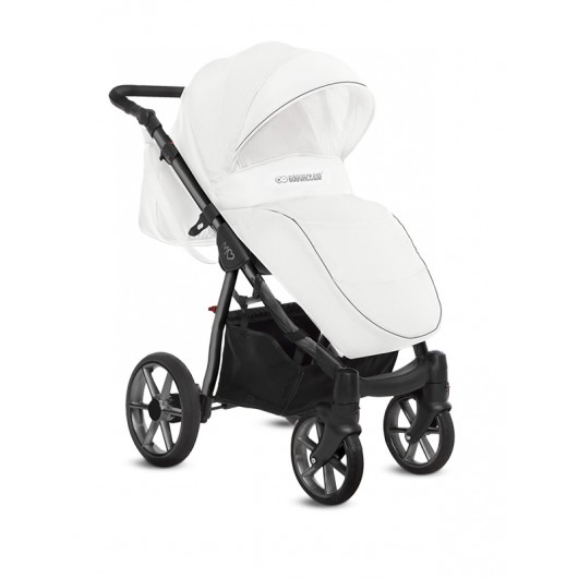 Poussette combinée Mommy - Nacelle Glossy White - Châssis Space Grey
