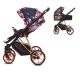 Poussette combinée Musse - nacelle Dark Rose