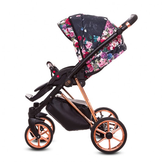 Poussette combinée Musse - nacelle Dark Rose