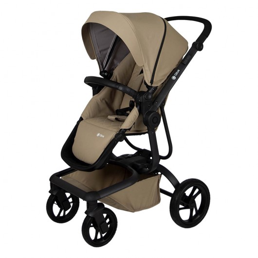 Poussette Qtus Spider Moka - cadre noir 2020