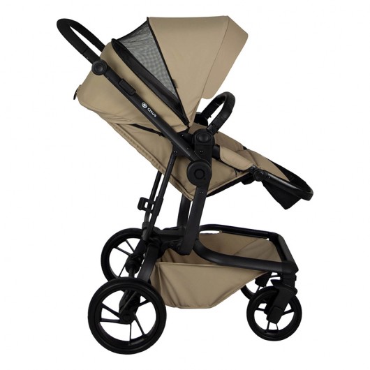 Poussette Qtus Spider Moka - cadre noir 2020