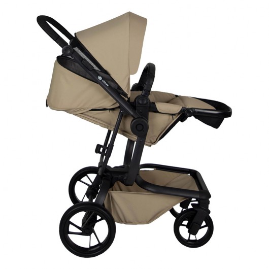 Poussette Qtus Spider Moka - cadre noir 2020