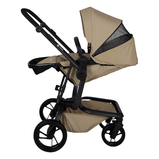 Poussette Qtus Spider Moka - cadre noir 2020