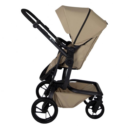 Poussette Qtus Spider Moka - cadre noir 2020