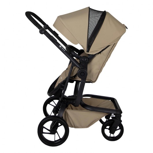 Poussette Qtus Spider Moka - cadre noir 2020