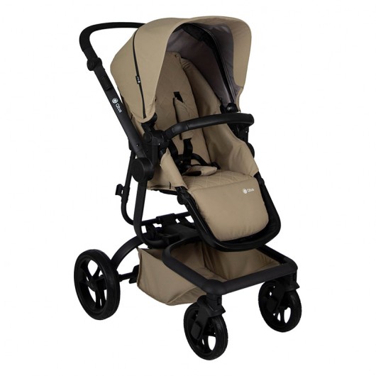 Poussette Qtus Spider Moka - cadre noir 2020