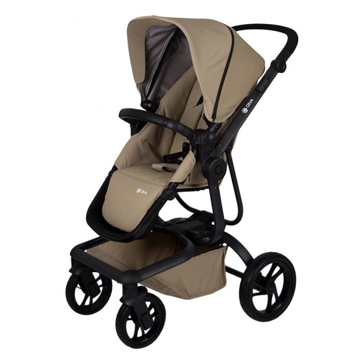 Poussette Qtus Spider Moka - cadre noir 2020