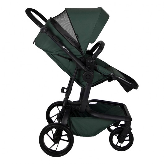 Poussette Qtus Spider Vert - cadre noir 2020