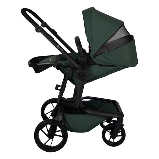 Poussette Qtus Spider Vert - cadre noir 2020