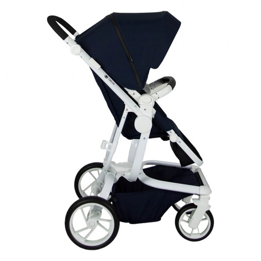 Poussette Qtus Spider Bleu - cadre blanc 2020