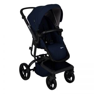 Poussette Qtus Spider Bleu - cadre noir 2020