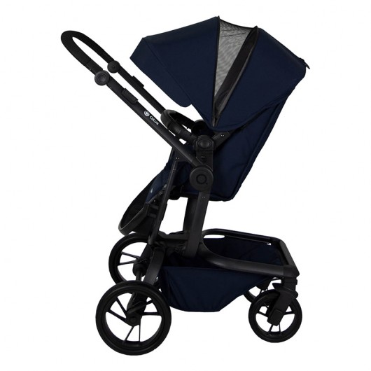 Poussette Qtus Spider Bleu - cadre noir 2020