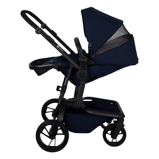 Poussette Qtus Spider Bleu - cadre noir 2020