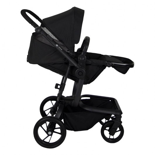 Poussette Qtus Spider Noir - cadre noir 2020