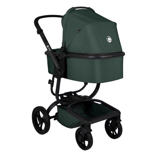 Poussette combinée Qtus Spider Vert - cadre noir + nacelle 2020