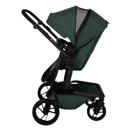 Poussette combinée Qtus Spider Vert - cadre noir + nacelle 2020