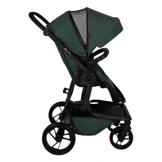 Poussette combinée Qtus Spider Vert - cadre noir + nacelle 2020
