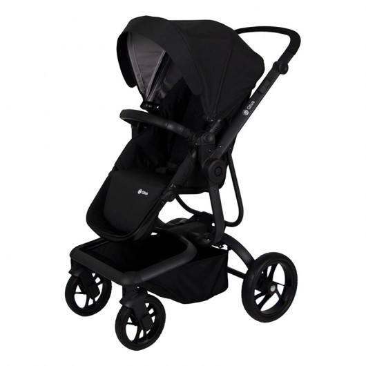 Poussette combinée Qtus Spider Noir - cadre noir + nacelle 2020