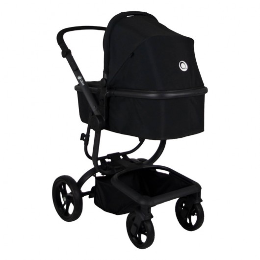 Poussette combinée Qtus Spider Noir - cadre noir + nacelle 2020