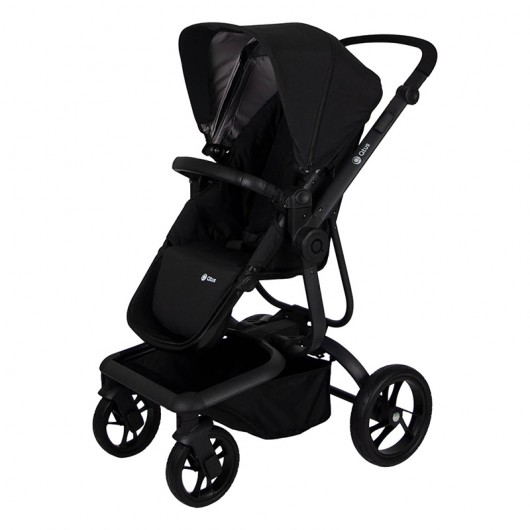 Poussette combinée Qtus Spider Noir - cadre noir + nacelle 2020