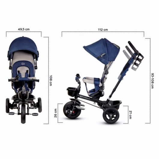 Tricycle Kinderkraft Aveo gray