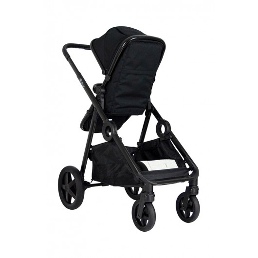 Poussette 3 en 1 Qtus DuetPro Plein Noir - Cadre noir 2020 - nacelle - Coque Cybex Aton 5 Deep Black