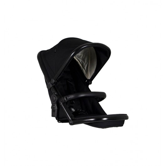 Poussette combinée Qtus DuetPro Plein Noir - Cadre noir 2020 - Coque Cybex Aton 5 Deep Black