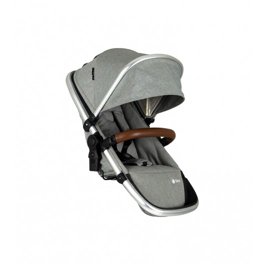 Poussette combinée Qtus DuetPro Gris clair 2020 - Coque Cybex Aton 5 Deep Black