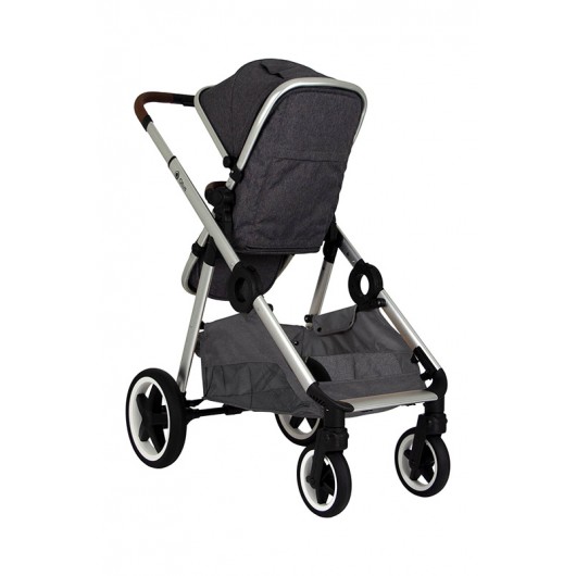 Poussette combinée Qtus DuetPro Gris foncé 2020 - Coque Cybex Aton 5 Deep Black